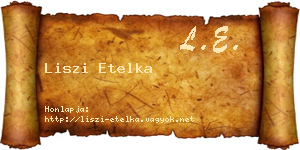 Liszi Etelka névjegykártya